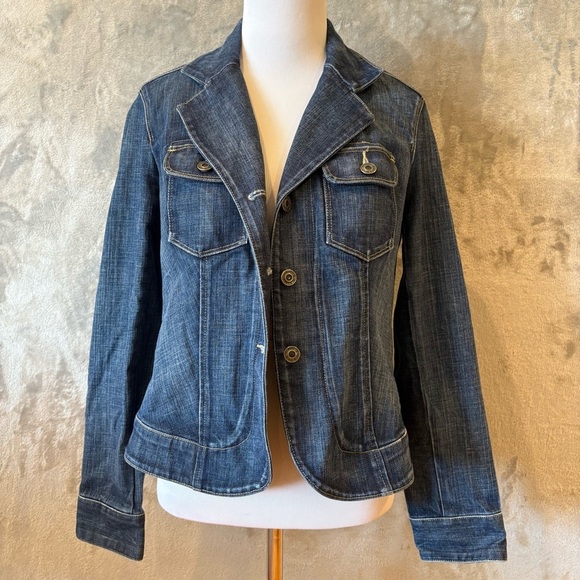 Talbots Classic Denim Chic Petites Stretch Jacket Wmn’s Sz 6 - Picture 1 of 12